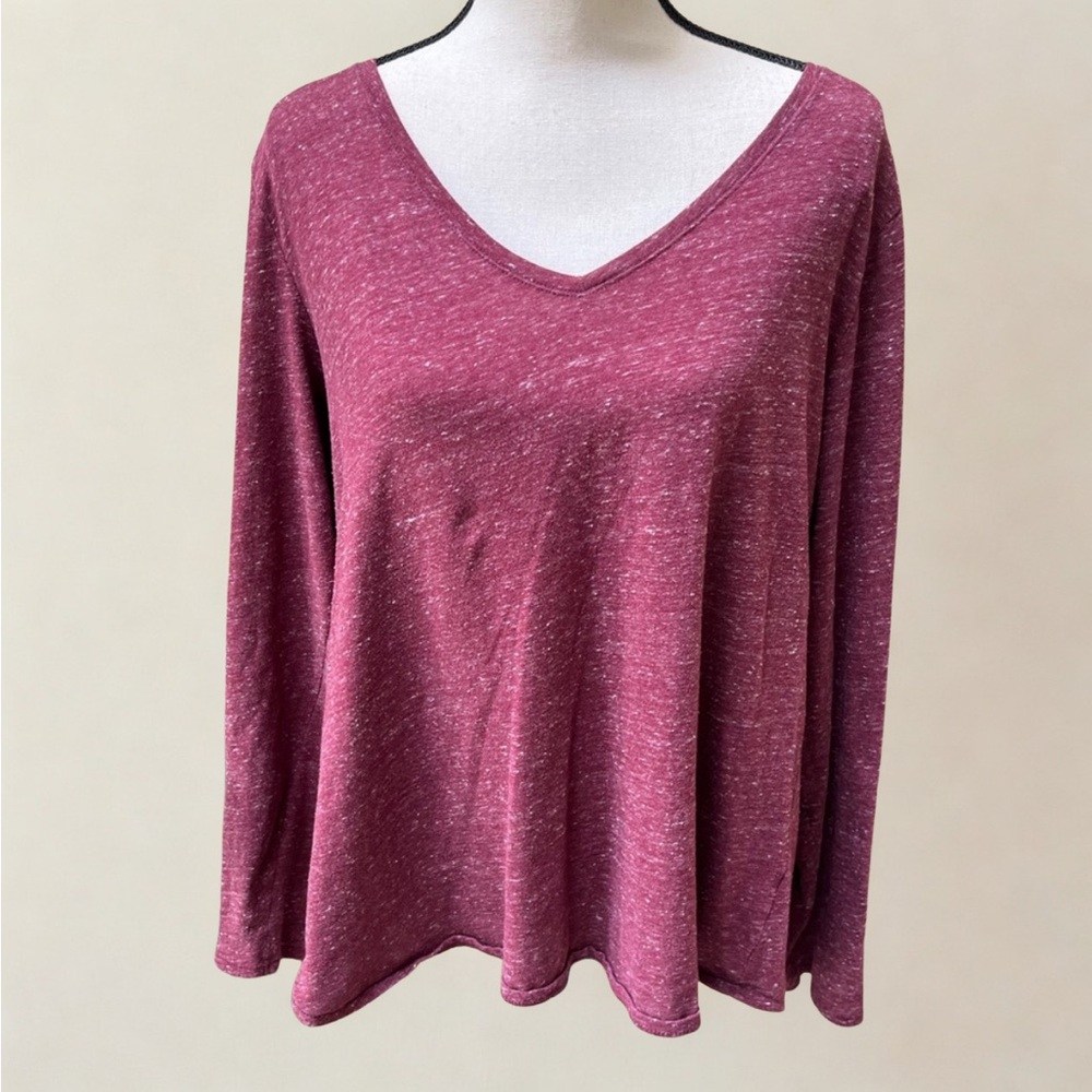 Sonoma Everyday Women’s Long-Sleeve Burgundy Tee